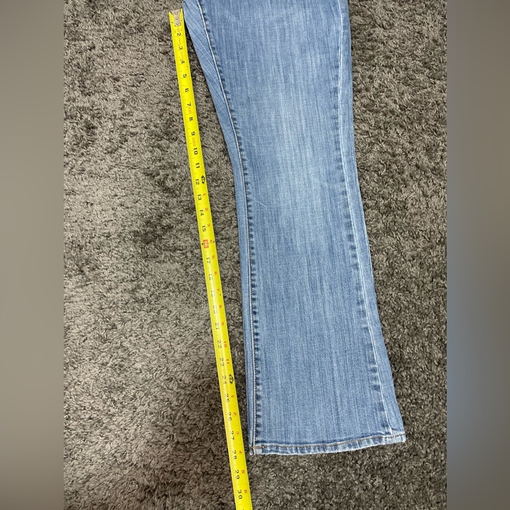Old navy the sweetheart short stretch denim mid rise bootcut blue jeans size 10 - Picture 13 of 14